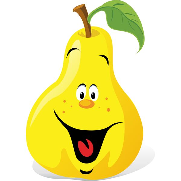 Cartoon Pear Vignette