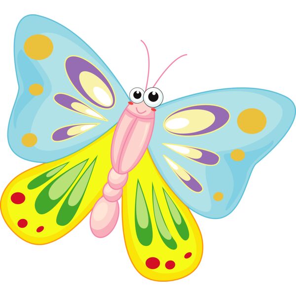 Cartoon Butterfly Vignette
