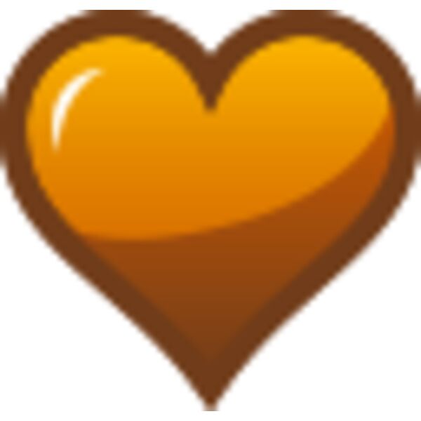 orange heart Vignette