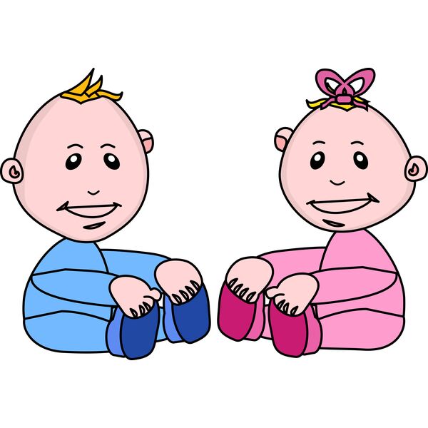 baby boy and girl  2  Vignette