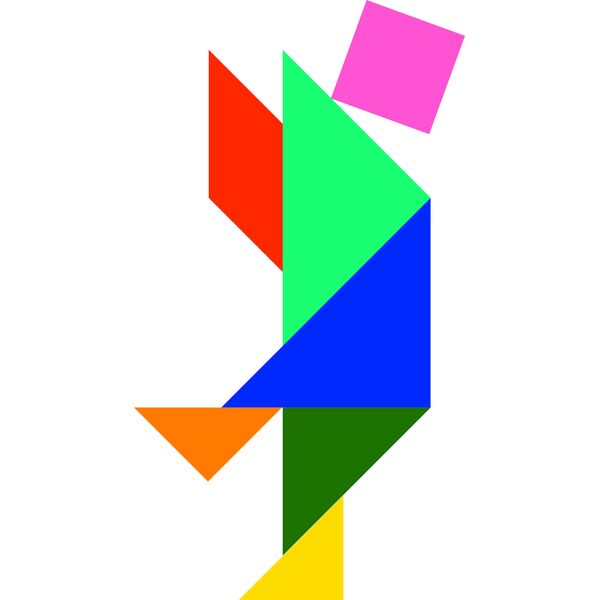 Tangram shape people 27 Vignette